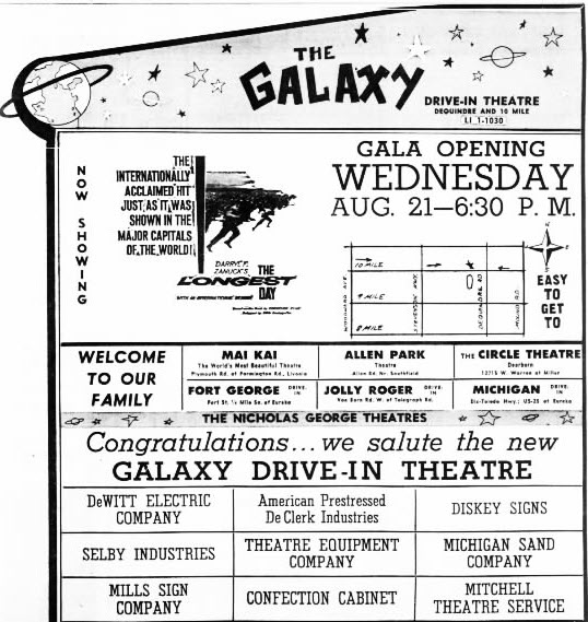 Galaxy Drive-In Theatre - Old Ad (newer photo)